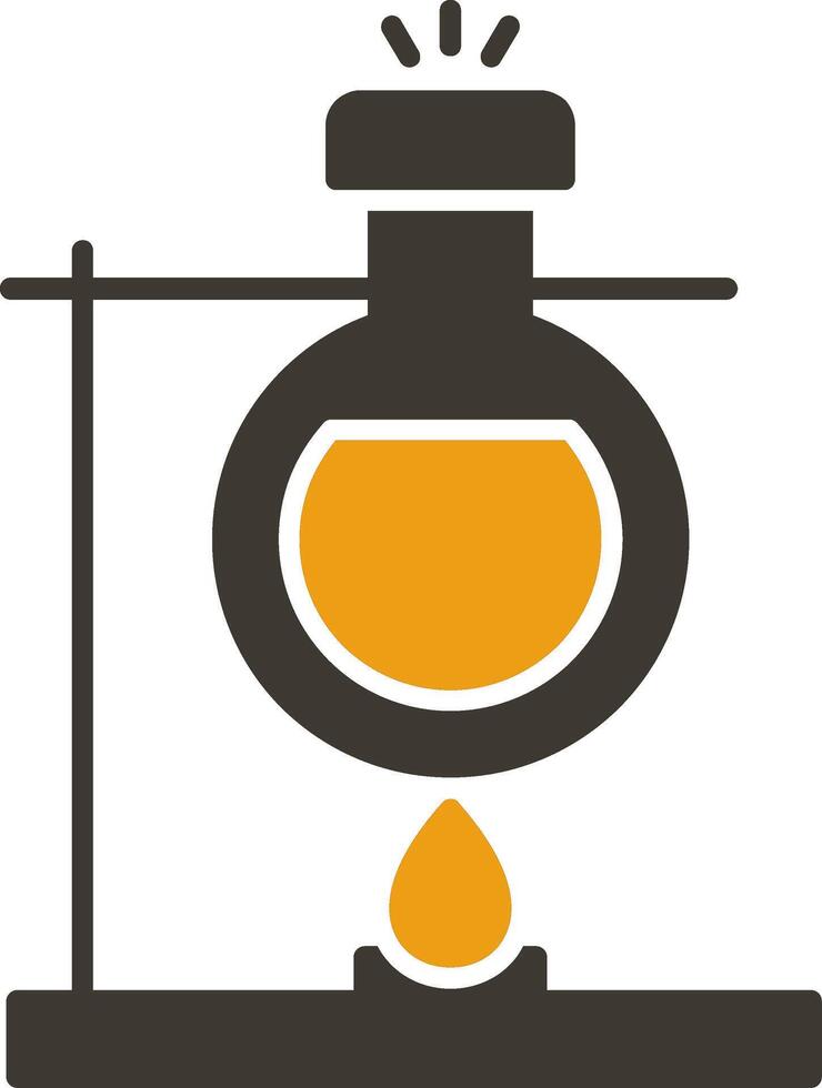 Bunsen Burner Glyph Two Colour Icon vector