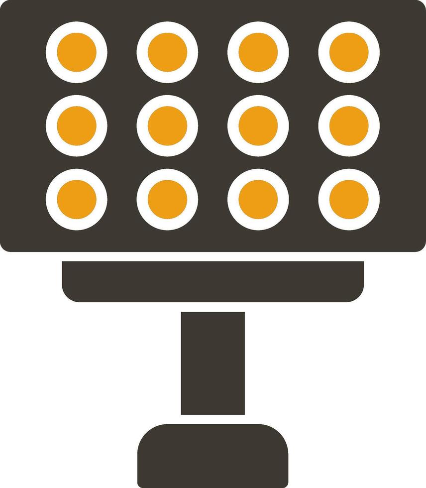 Stadium Lights Glyph Two Colour Icon vector