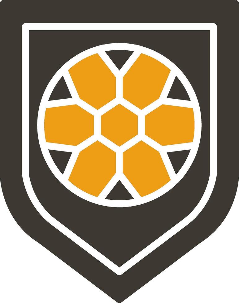 Football Badge Glyph Two Colour Icon vector