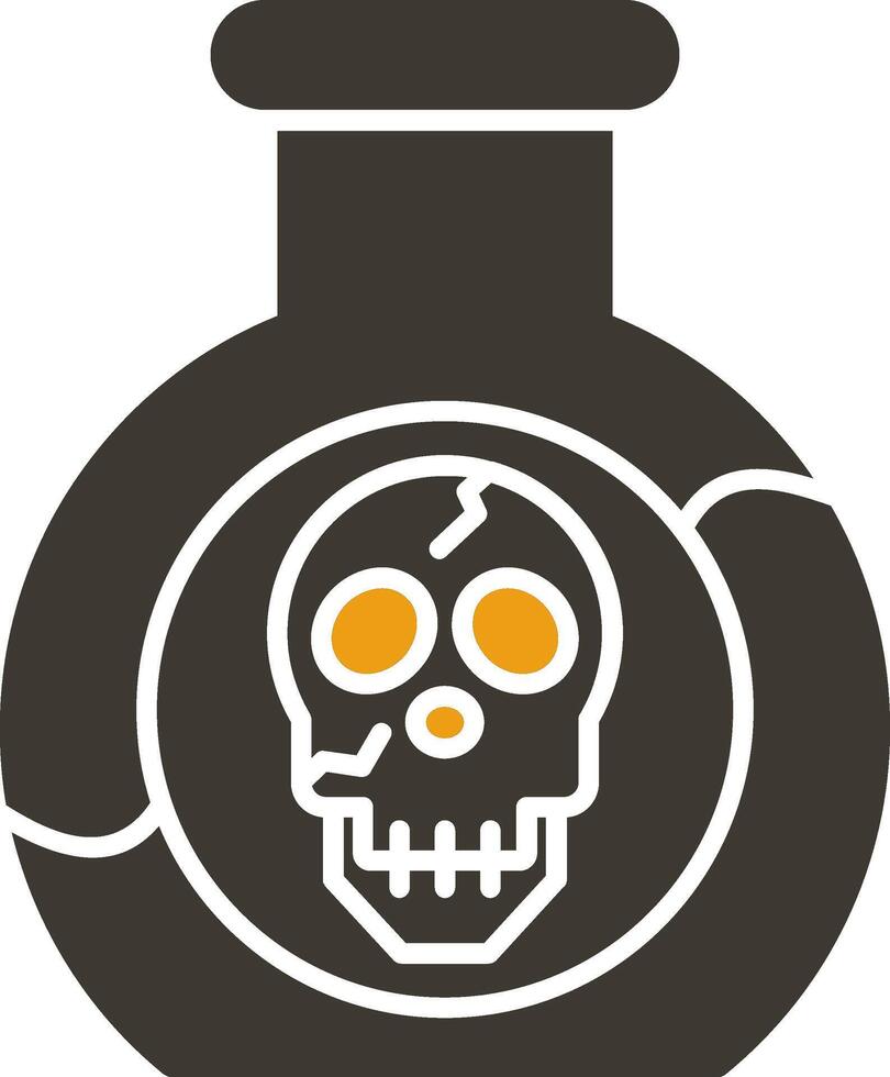 Poison Glyph Two Colour Icon vector