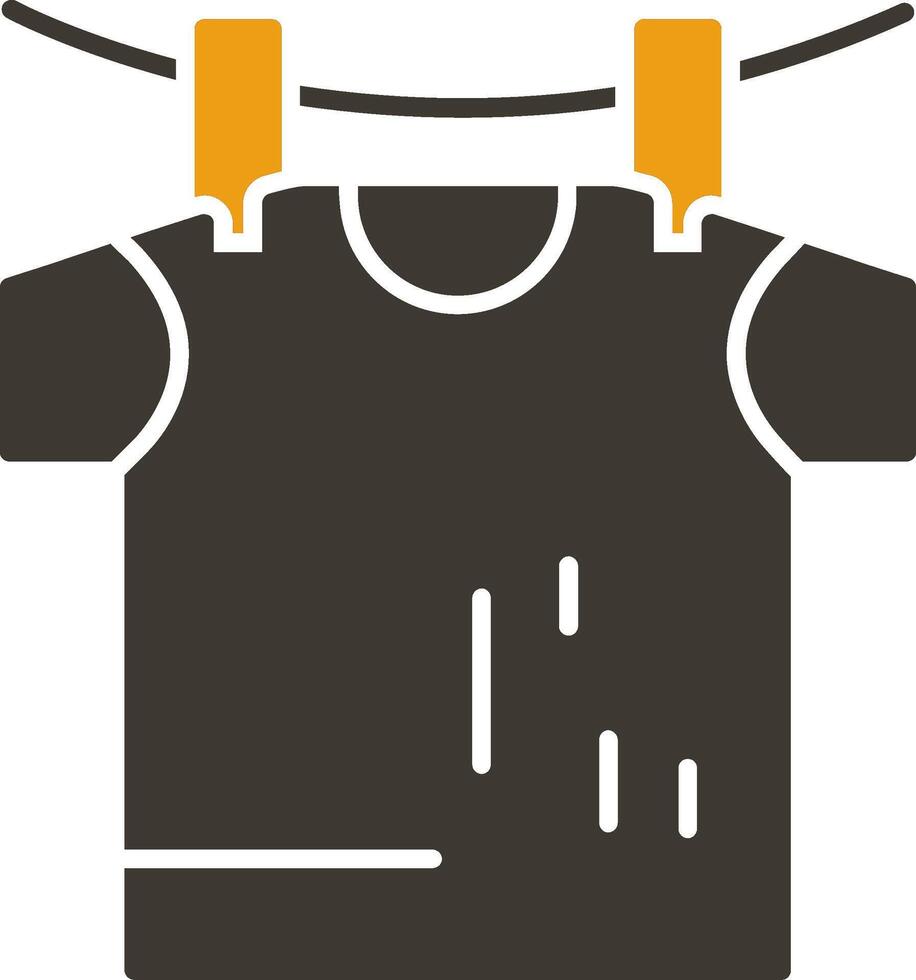 Drying Glyph Two Colour Icon vector