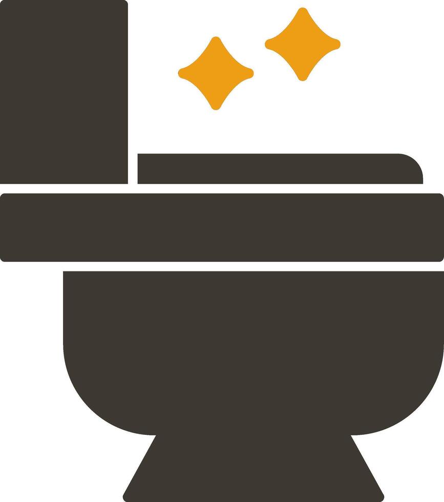 Toilet Glyph Two Colour Icon vector