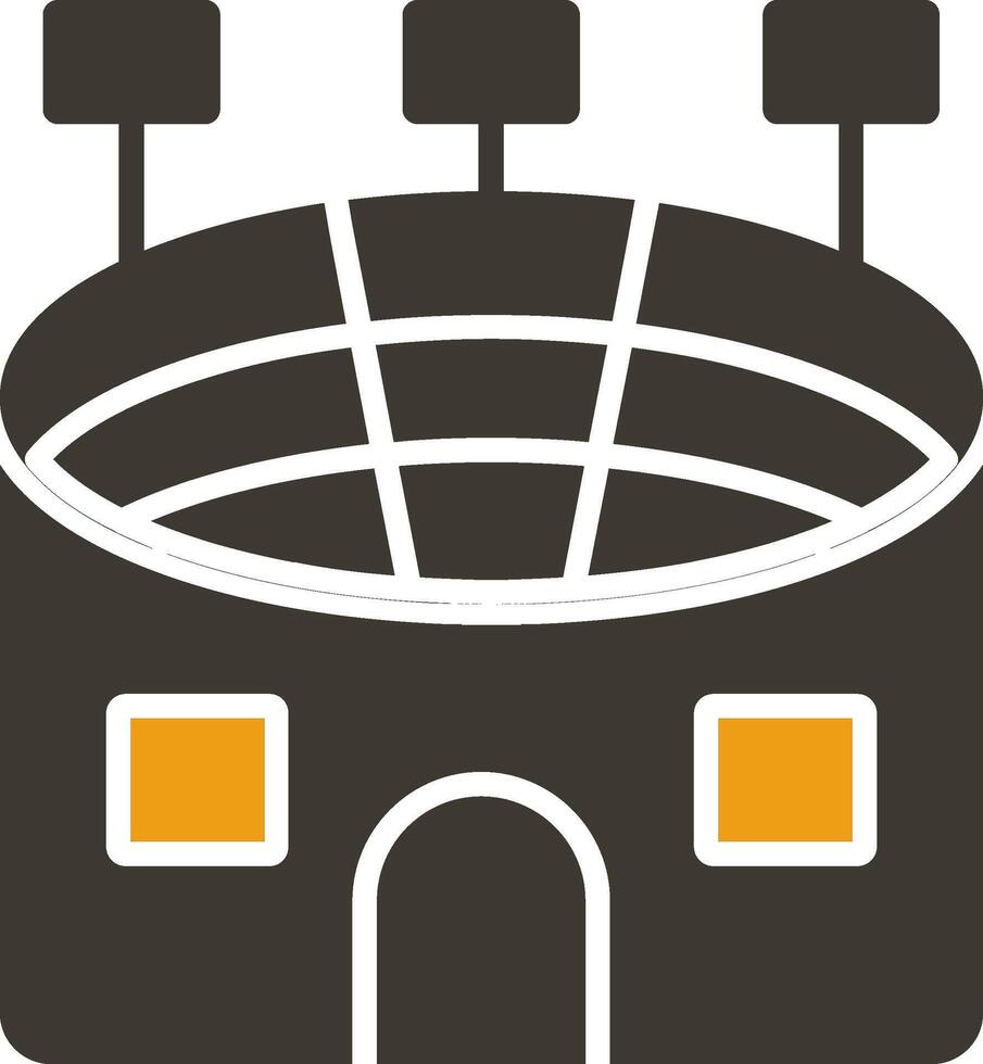 Stadium Glyph Two Colour Icon vector