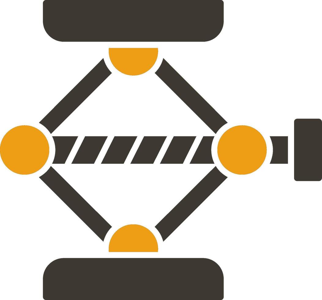 Screw Jack Glyph Two Colour Icon vector