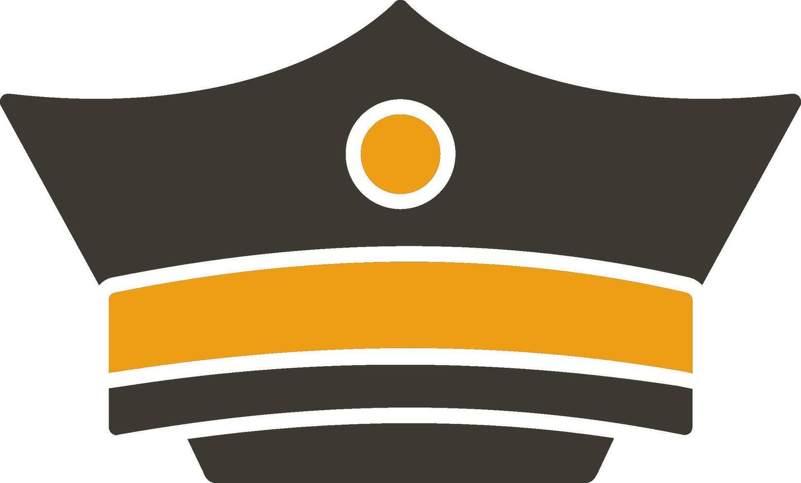 Policeman's hat Glyph Two Colour Icon vector