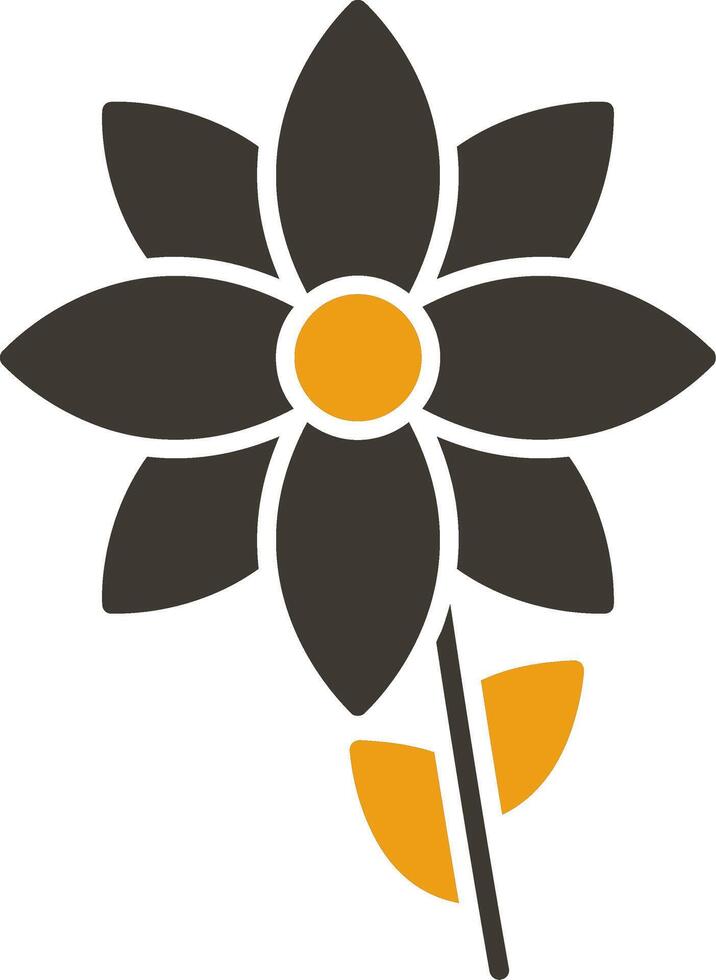 Flower Glyph Two Colour Icon vector