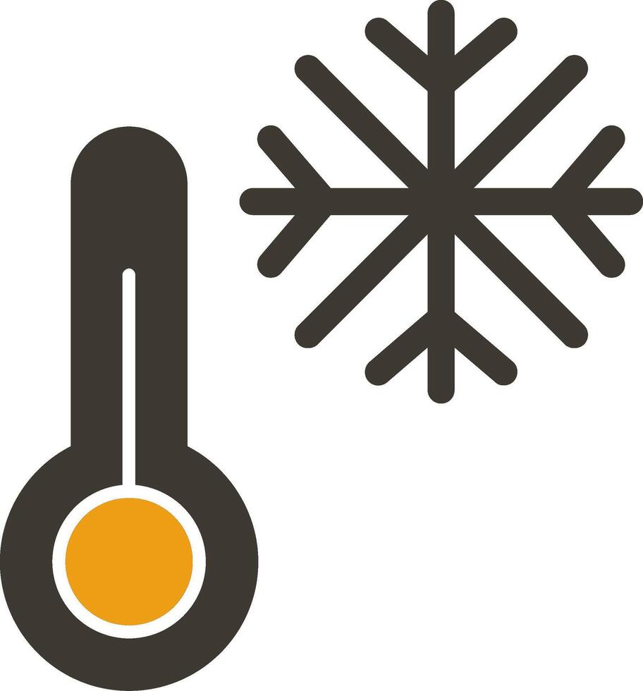 Cold Glyph Two Colour Icon vector