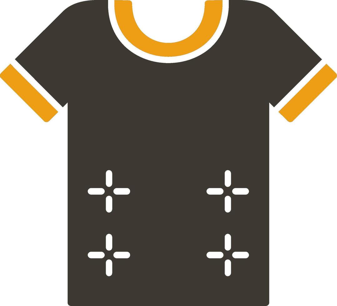 camisa glifo dos color icono vector