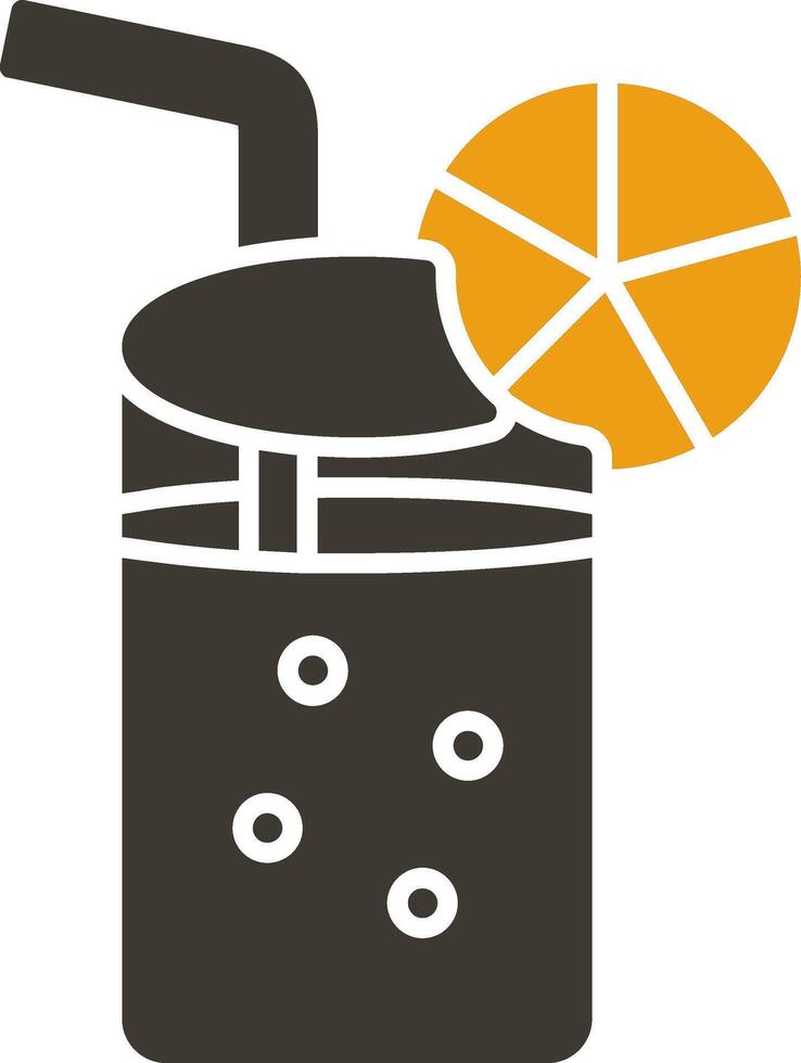 Lemonade Glyph Two Colour Icon vector