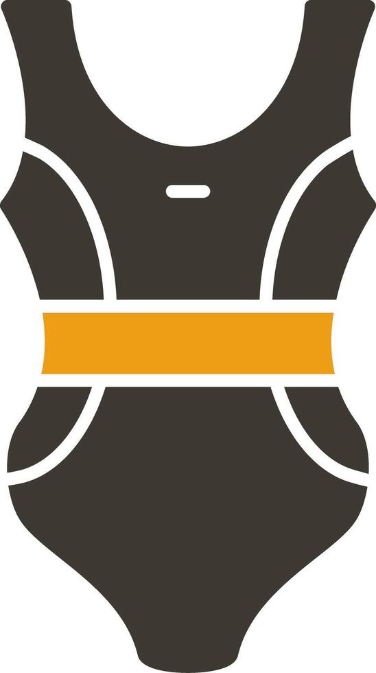 Swimsuit Glyph Two Colour Icon vector