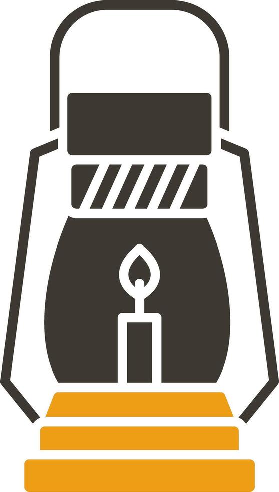 Gas Lamp Glyph Two Colour Icon vector