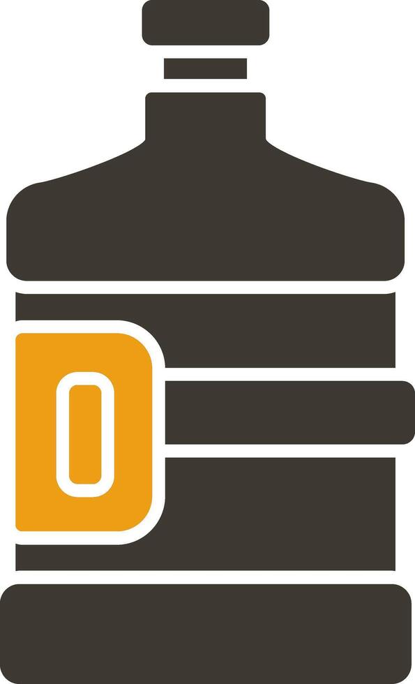 Water Flask Glyph Two Colour Icon vector
