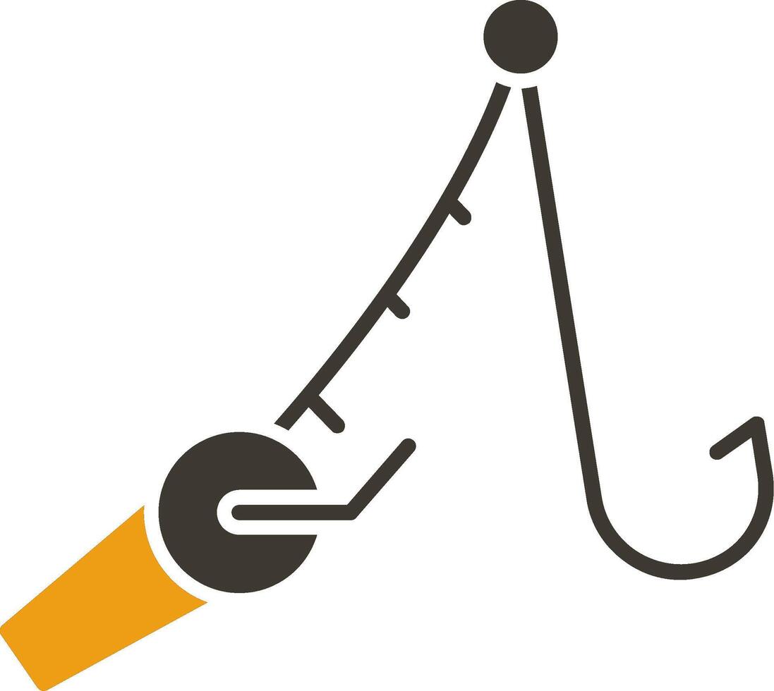 Fishing Glyph Two Colour Icon vector