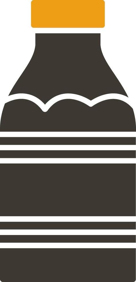 Milk Bottle Glyph Two Colour Icon vector