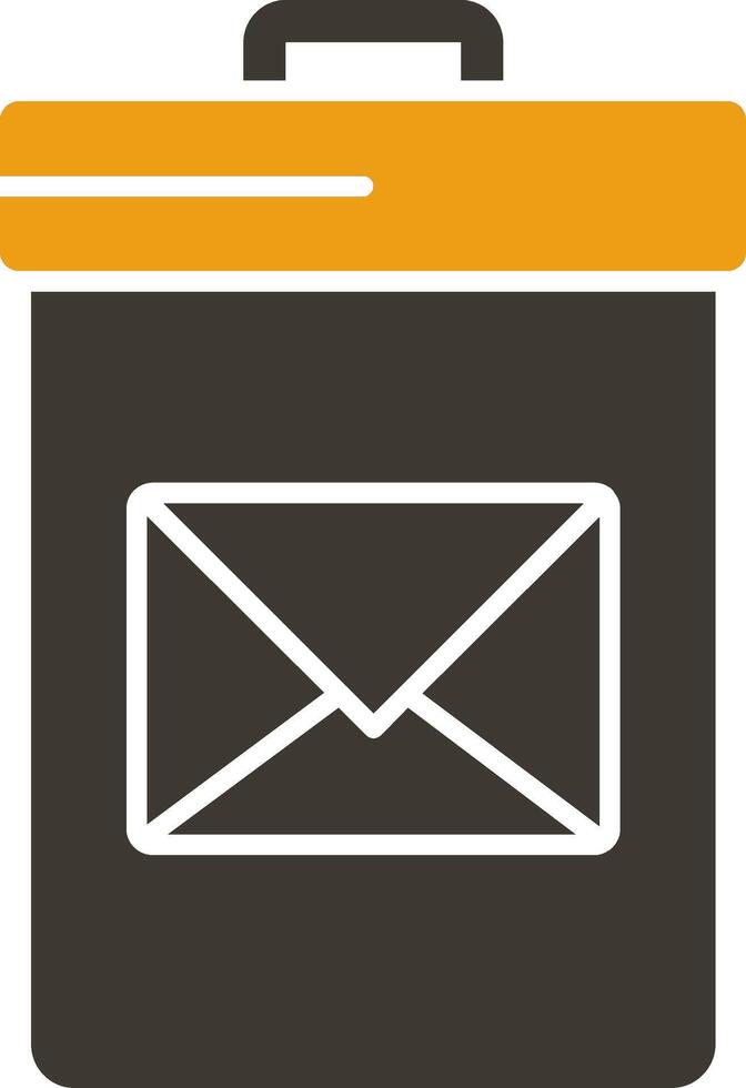 Delete Message Glyph Two Colour Icon vector