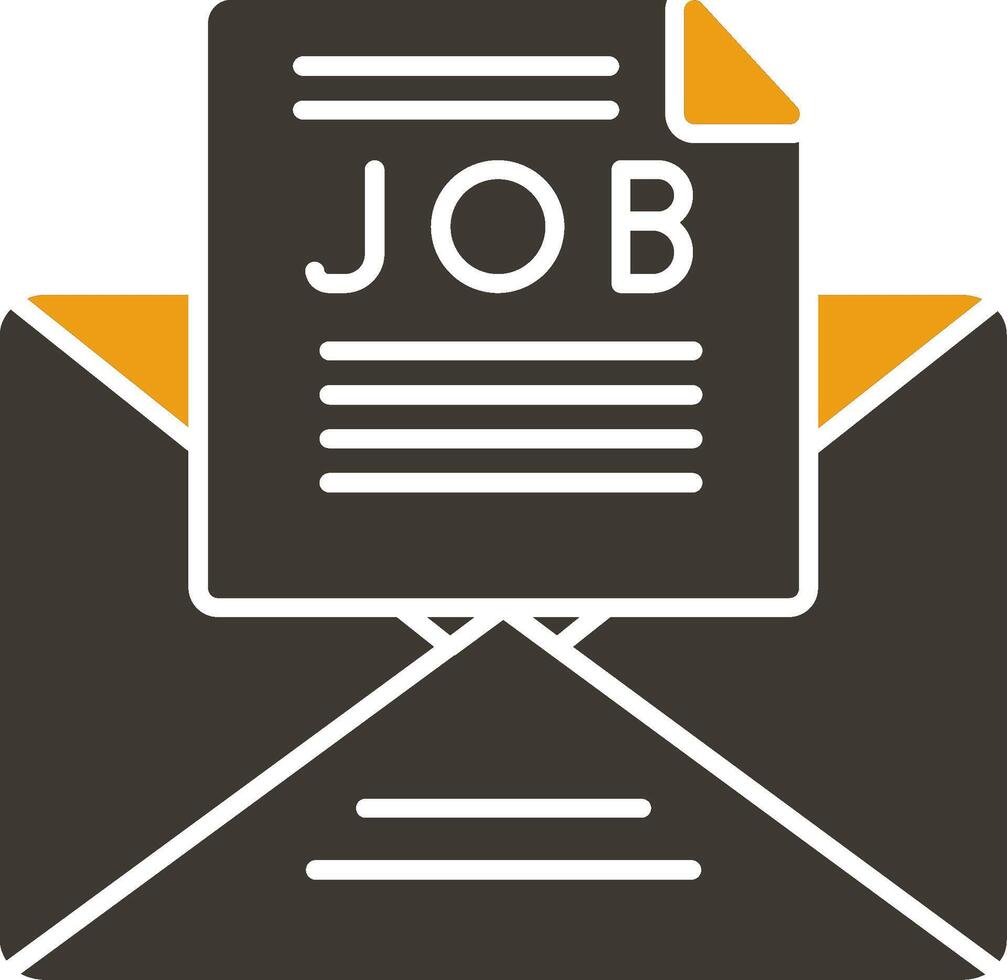 Job Offer Glyph Two Colour Icon vector