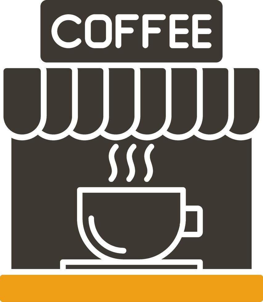 Coffee Glyph Two Colour Icon vector