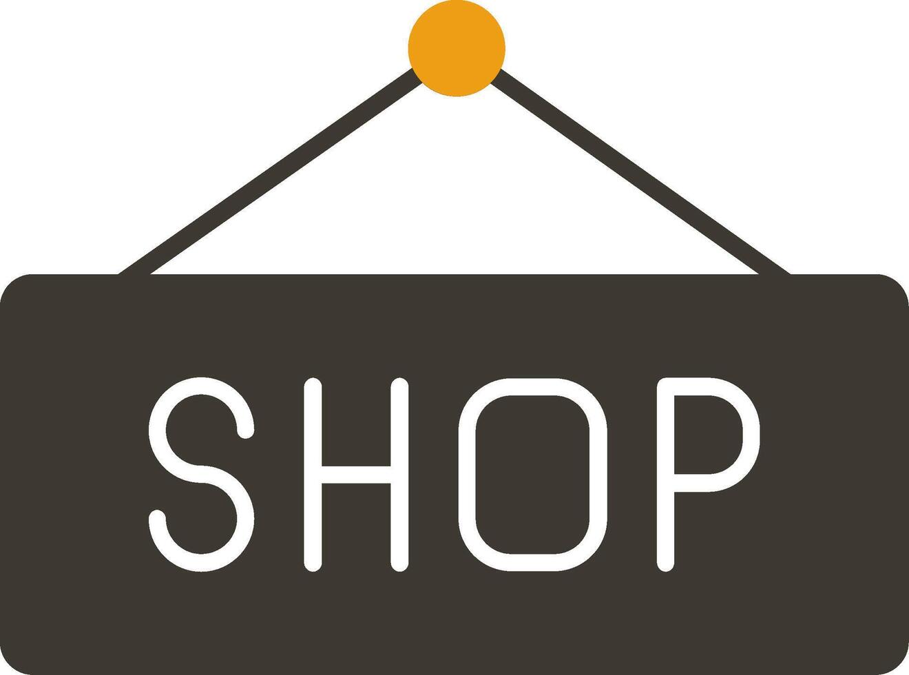 Shop Sign Glyph Two Colour Icon vector