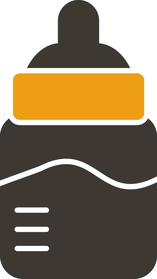 Baby Bottle Glyph Two Colour Icon vector