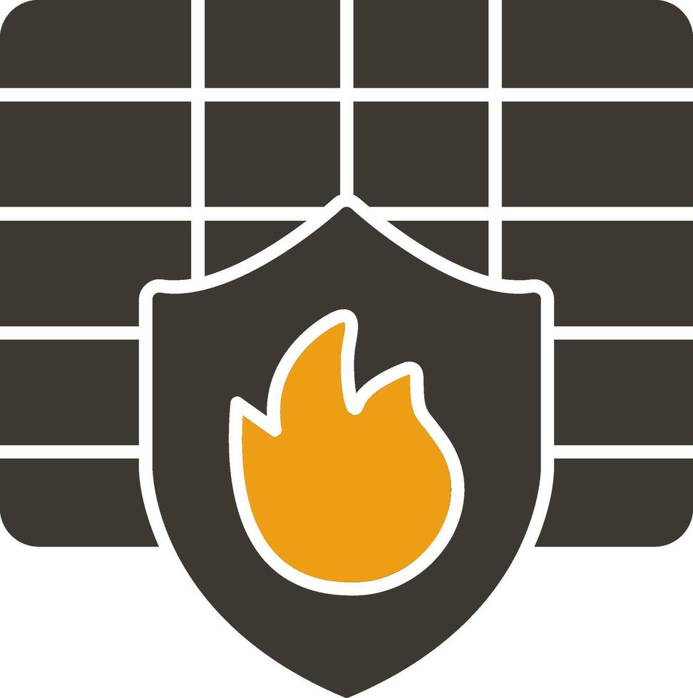 Firewall Glyph Two Colour Icon vector