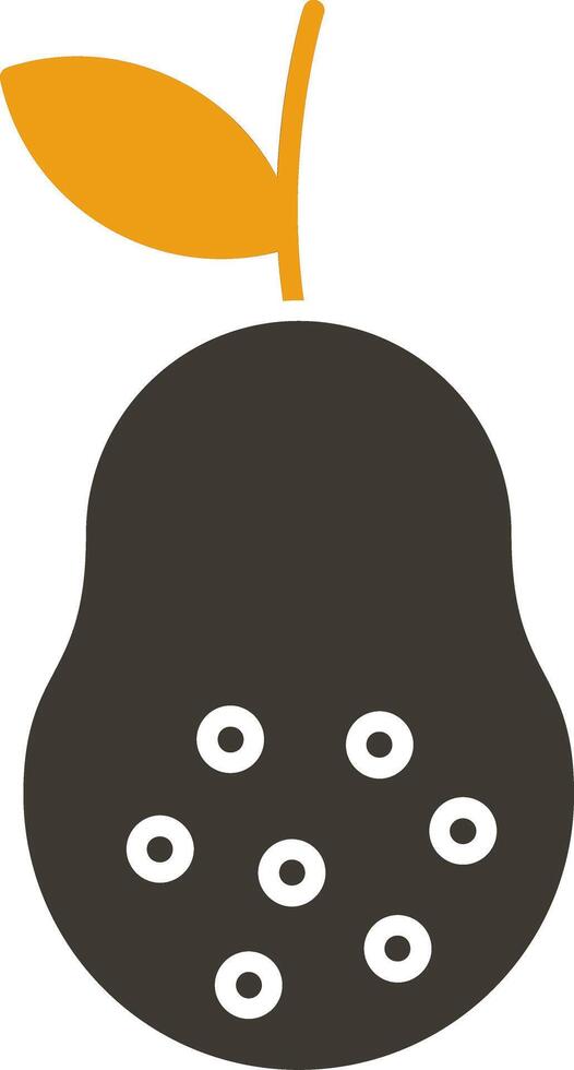 Pear Glyph Two Colour Icon vector