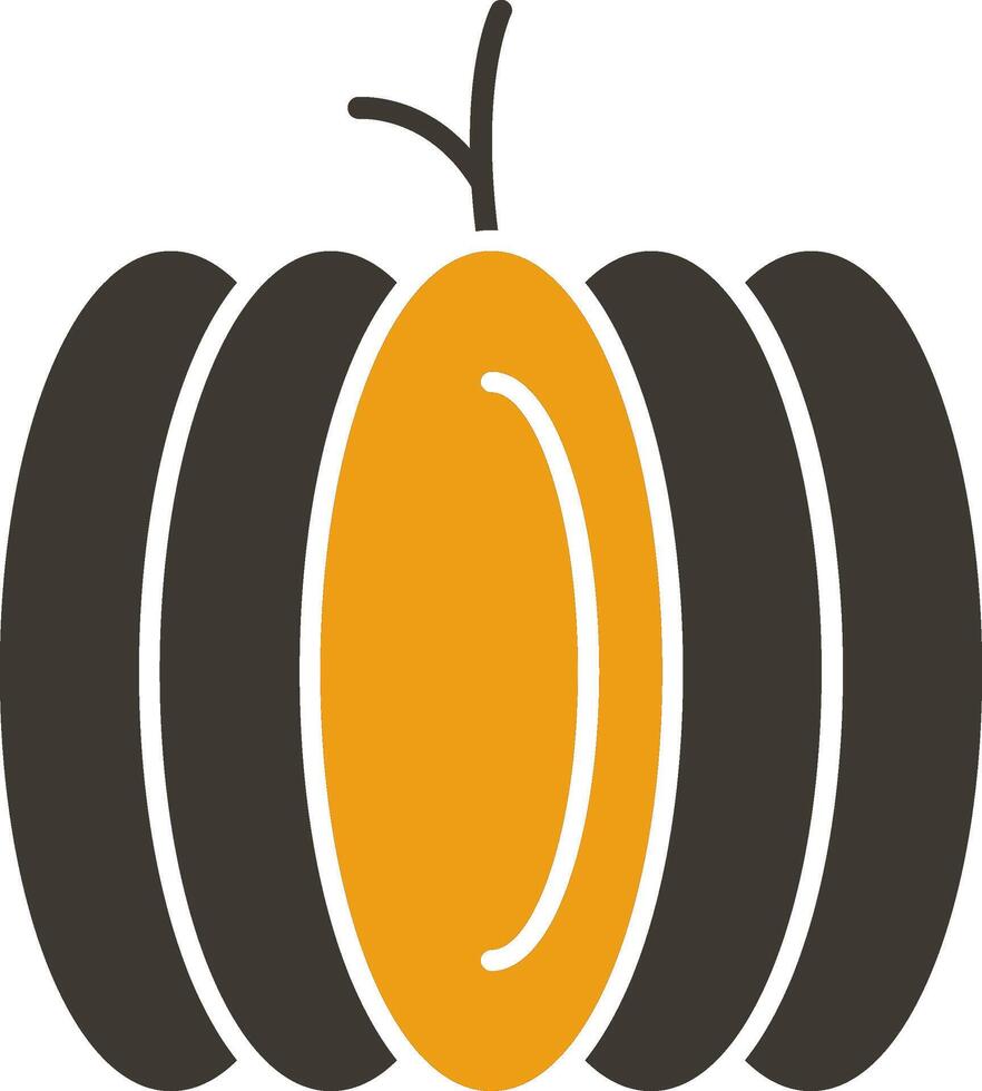 Pumpkin Glyph Two Colour Icon vector