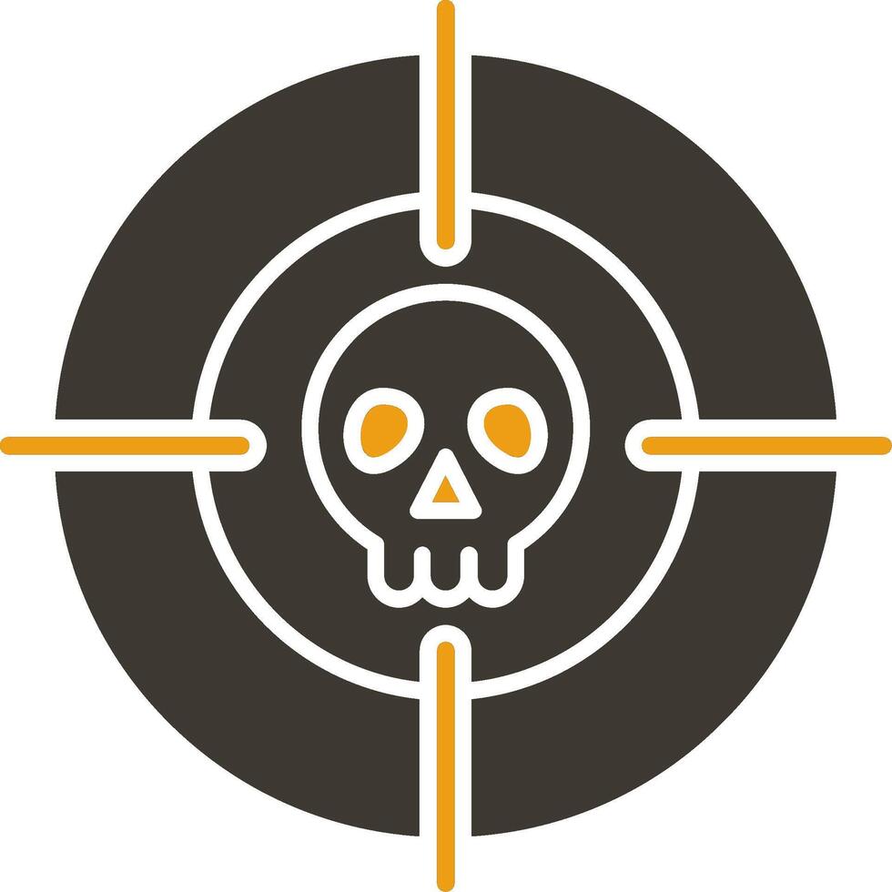 Targeted Glyph Two Colour Icon vector