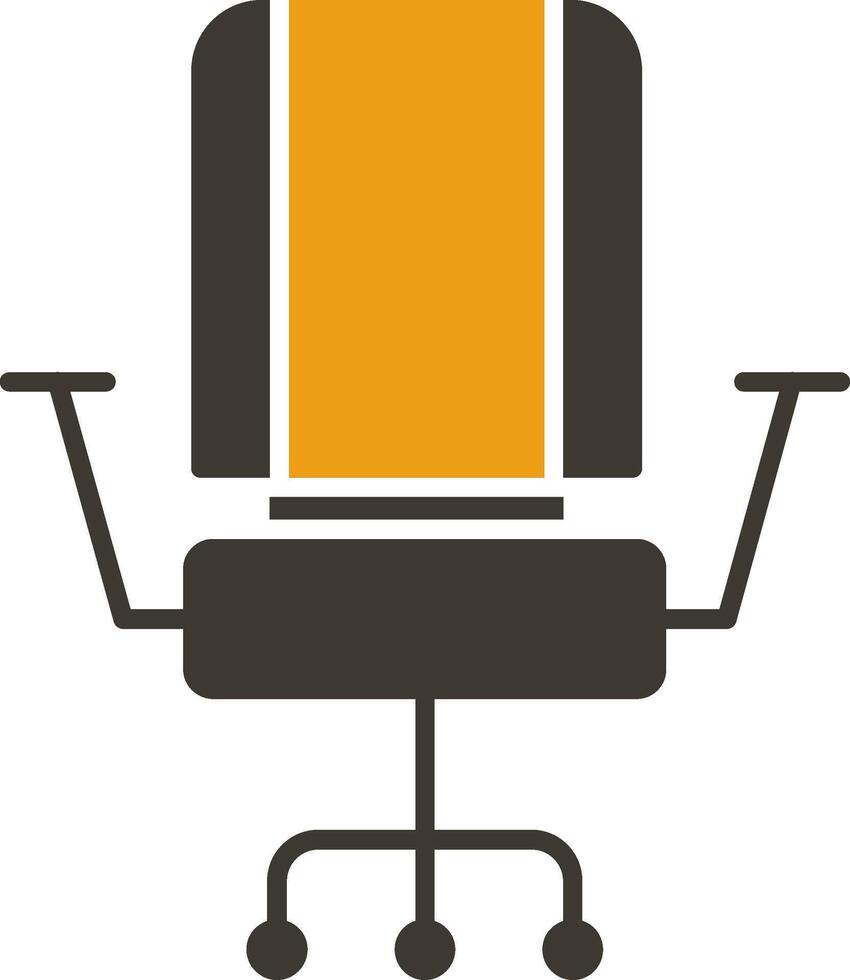 Chair Glyph Two Colour Icon vector