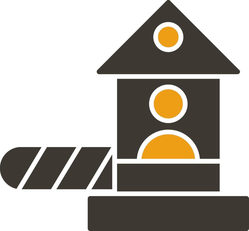 Checkpoint Glyph Two Colour Icon vector