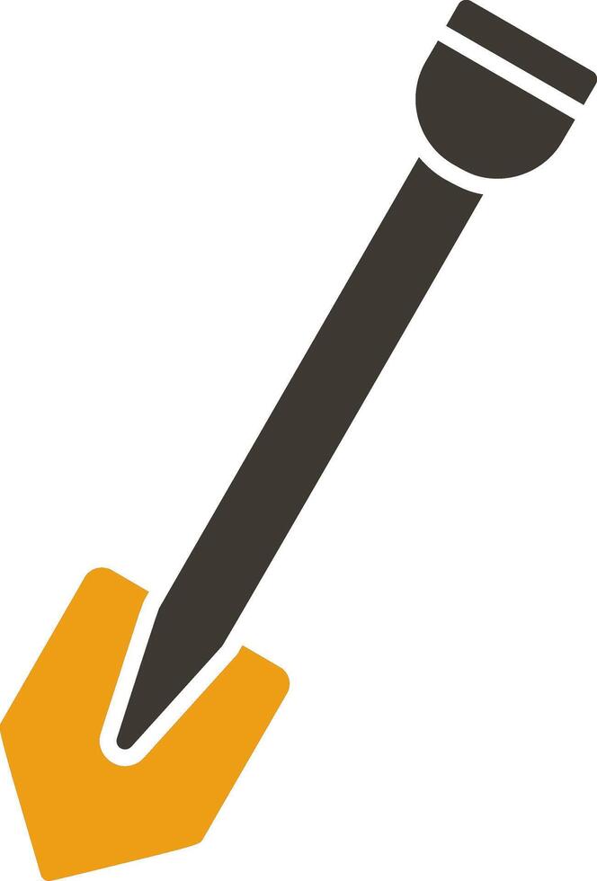 Shovel Glyph Two Colour Icon vector