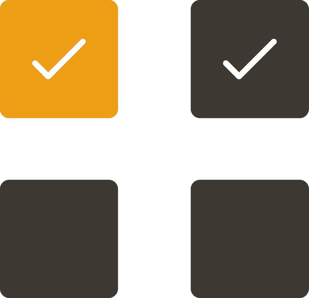 Check Box Glyph Two Colour Icon vector