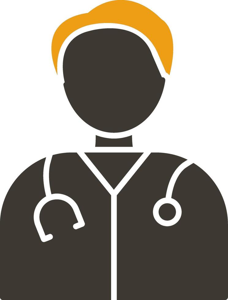 Doctor Glyph Two Colour Icon vector