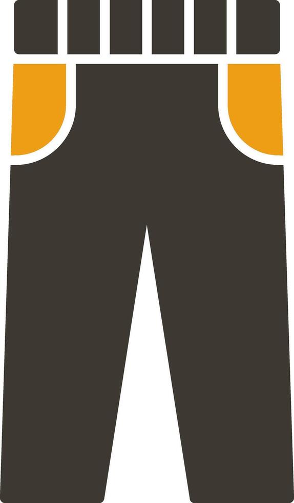 Trousers Glyph Two Colour Icon vector