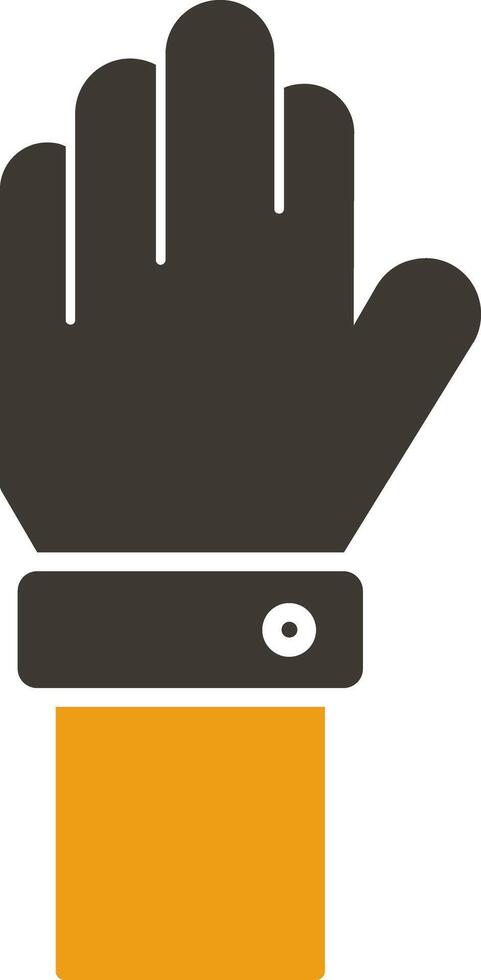 Raise Hand Glyph Two Colour Icon vector