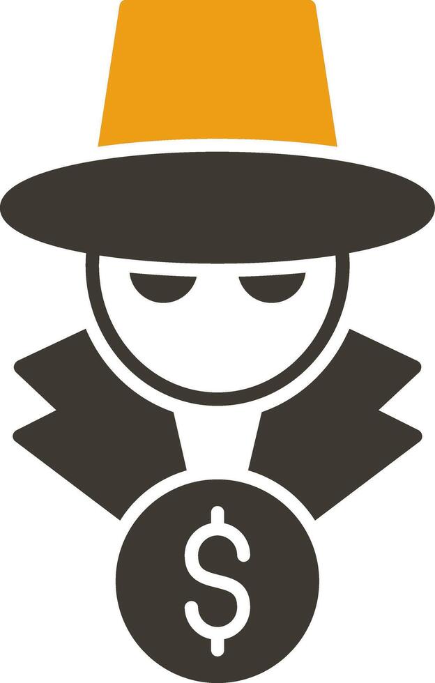 Fraud Glyph Two Colour Icon vector