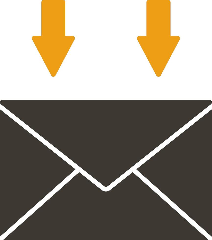 Mail Glyph Two Colour Icon vector