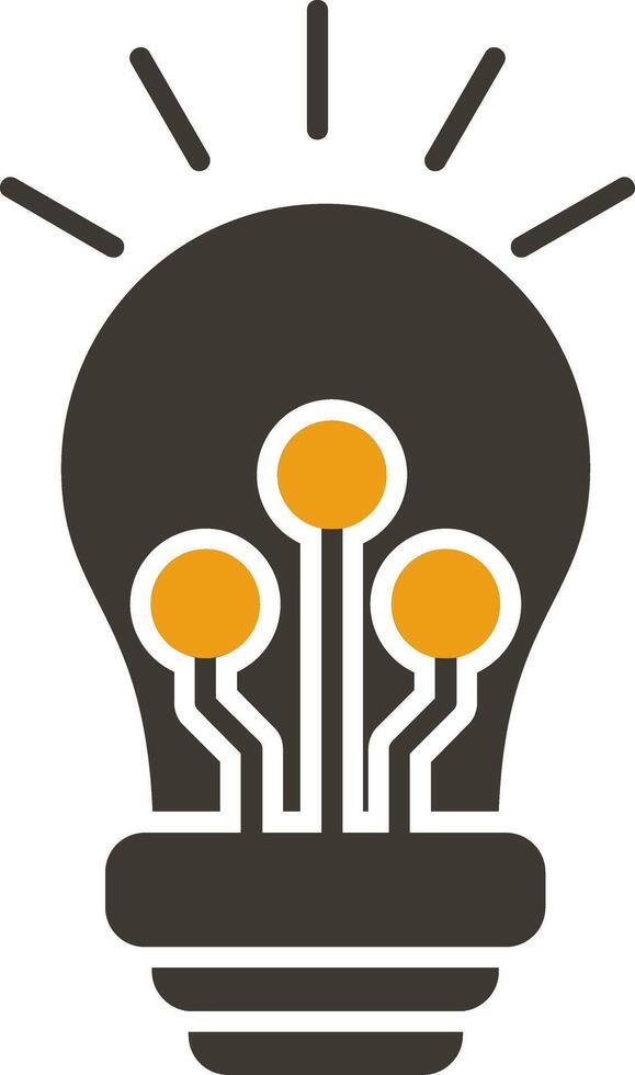 Inspiration Glyph Two Colour Icon vector