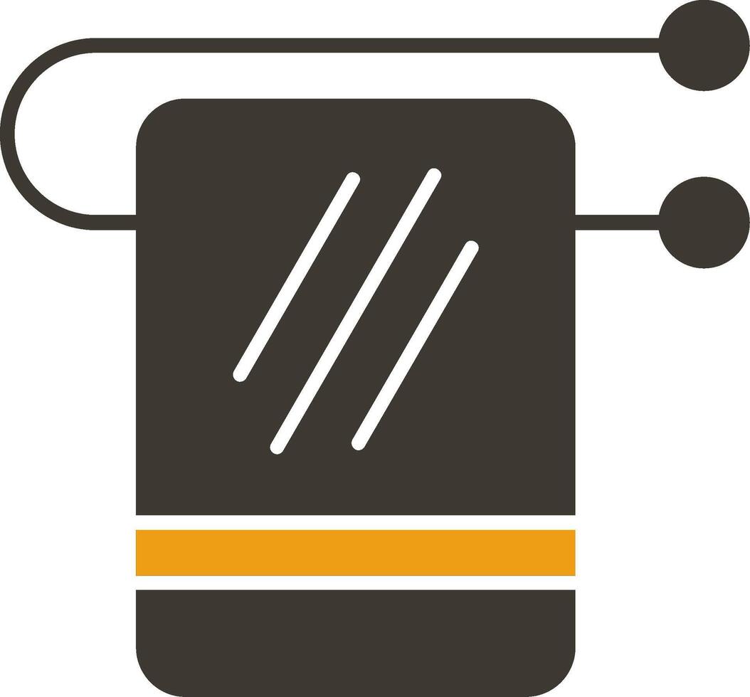 Towel Rack Glyph Two Colour Icon vector