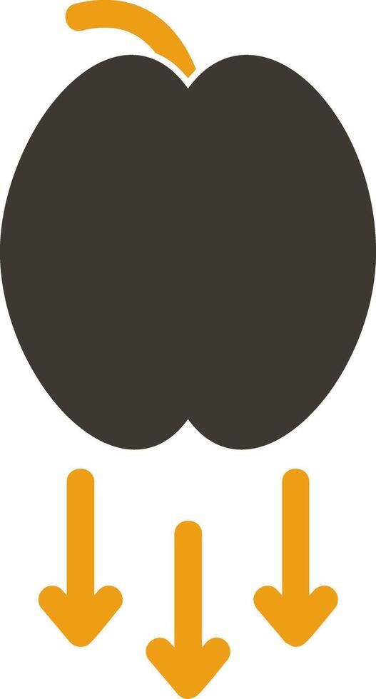 Gravity Glyph Two Colour Icon vector