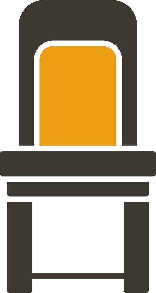 Dining Chair Glyph Two Colour Icon vector