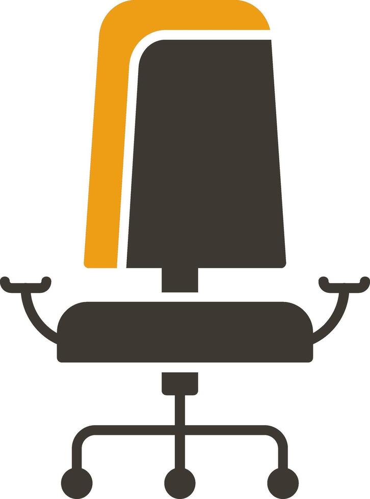 Office chair Glyph Two Colour Icon vector