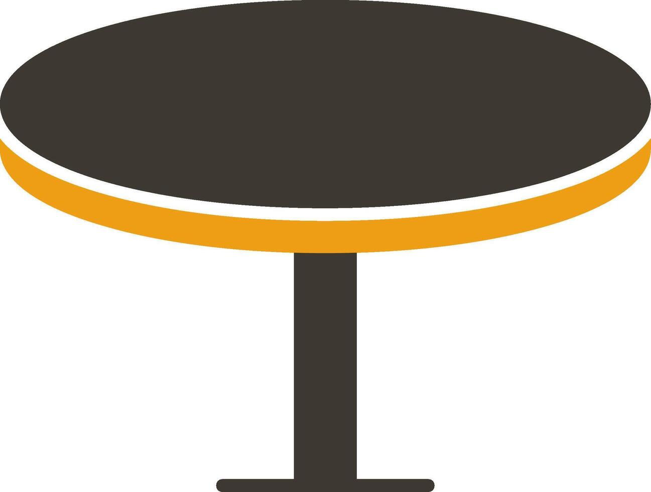 Round Table Glyph Two Colour Icon vector