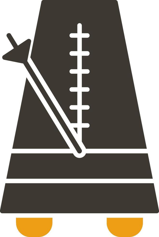 Metronome Glyph Two Colour Icon vector