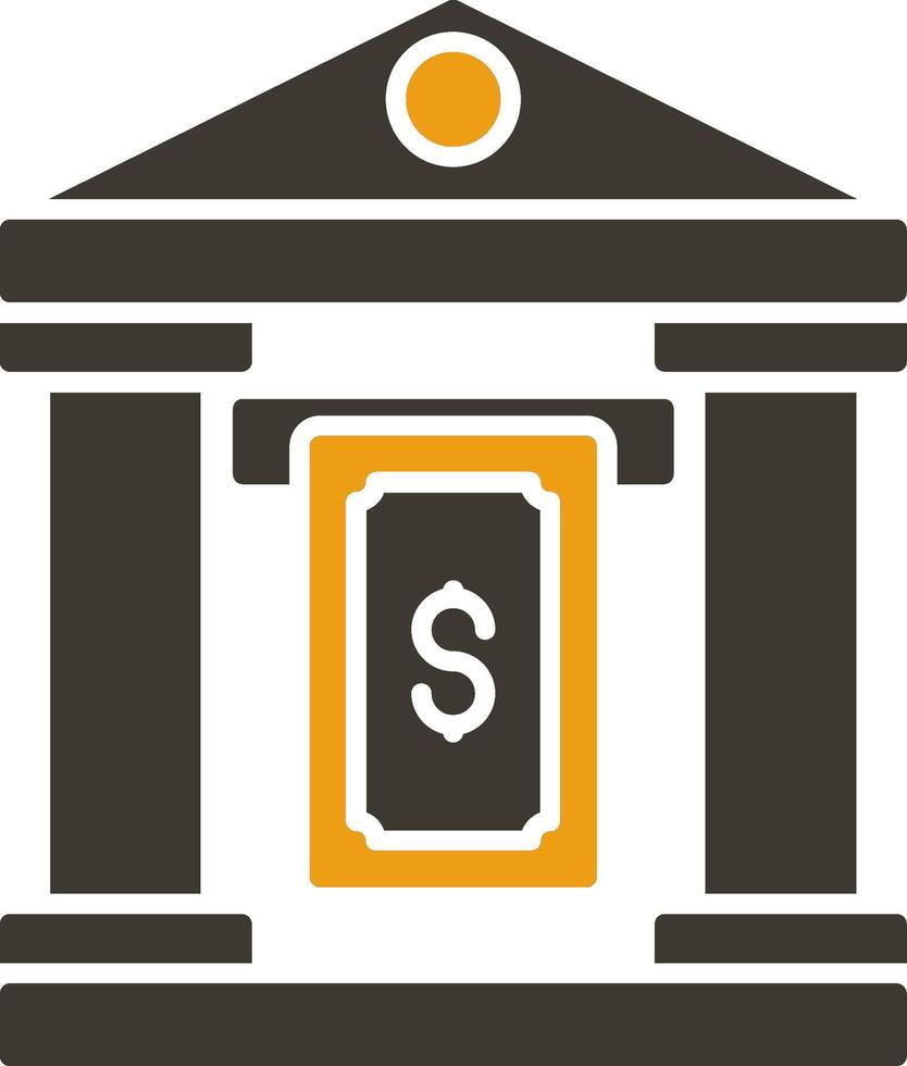 Cash Withdraw Glyph Two Colour Icon vector
