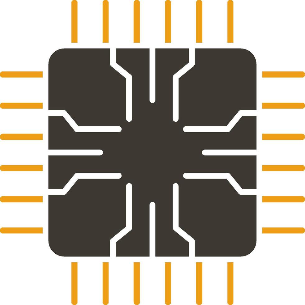 Chip Glyph Two Colour Icon vector