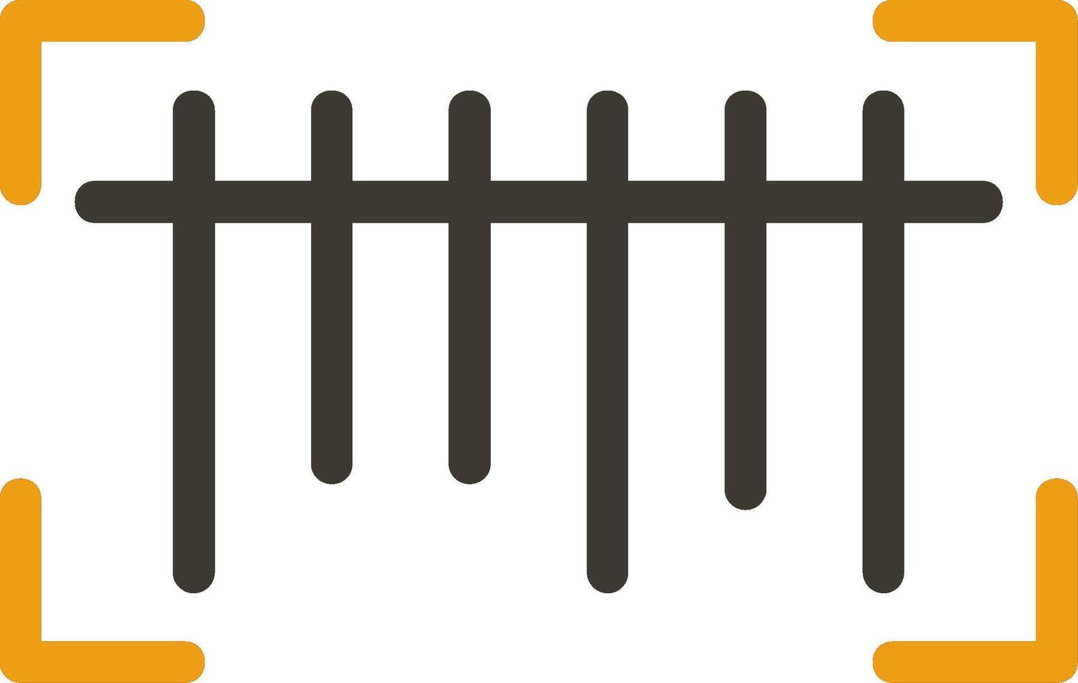 Barcode Glyph Two Colour Icon vector