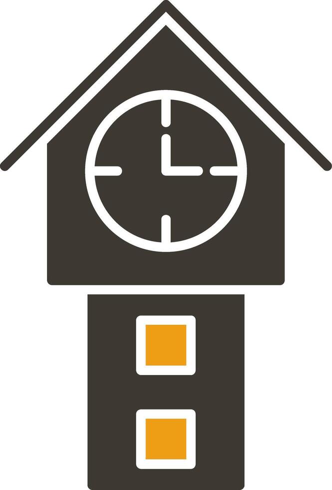 Tower Watch Glyph Two Colour Icon vector