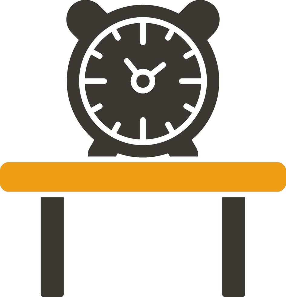Table Watch Glyph Two Colour Icon vector