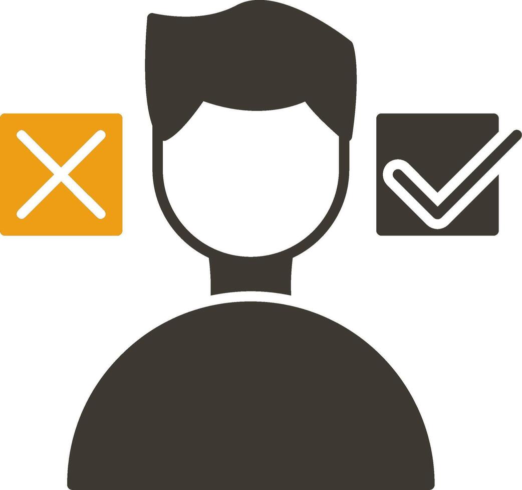 Decision Making Glyph Two Colour Icon vector