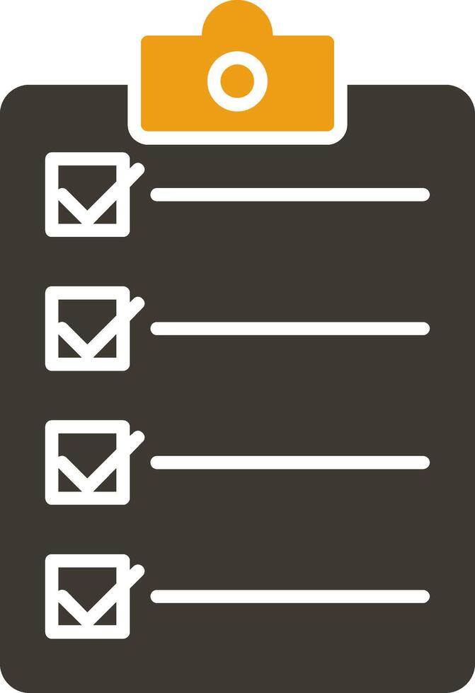 Checklist Glyph Two Colour Icon vector